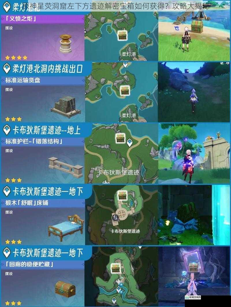 原神星荧洞窟左下方遗迹解密宝箱如何获得?攻略大揭秘