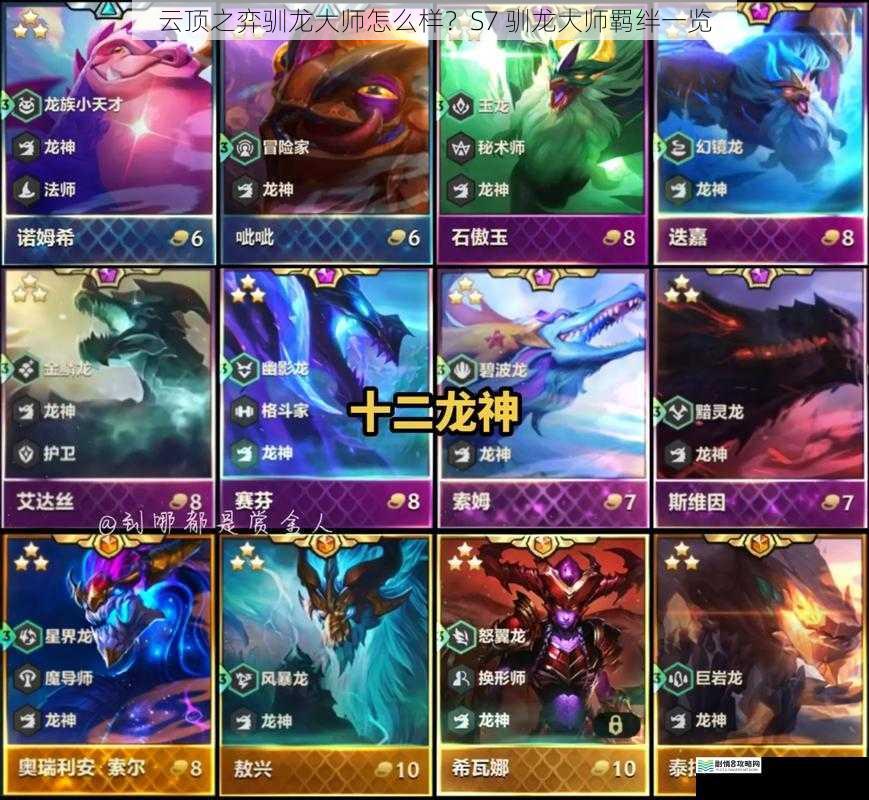 云顶之弈驯龙大师怎么样?S7 驯龙大师羁绊一览