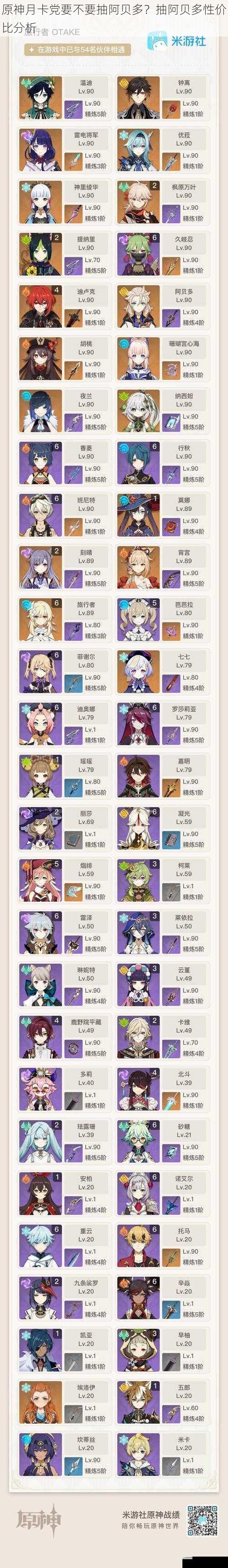 原神月卡党要不要抽阿贝多?抽阿贝多性价比分析