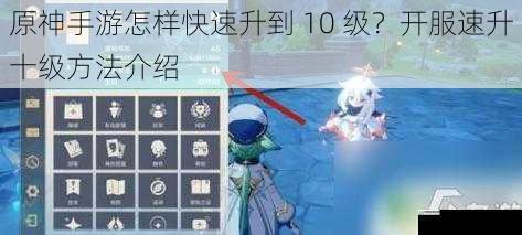 原神手游怎样快速升到 10 级?开服速升十级方法介绍