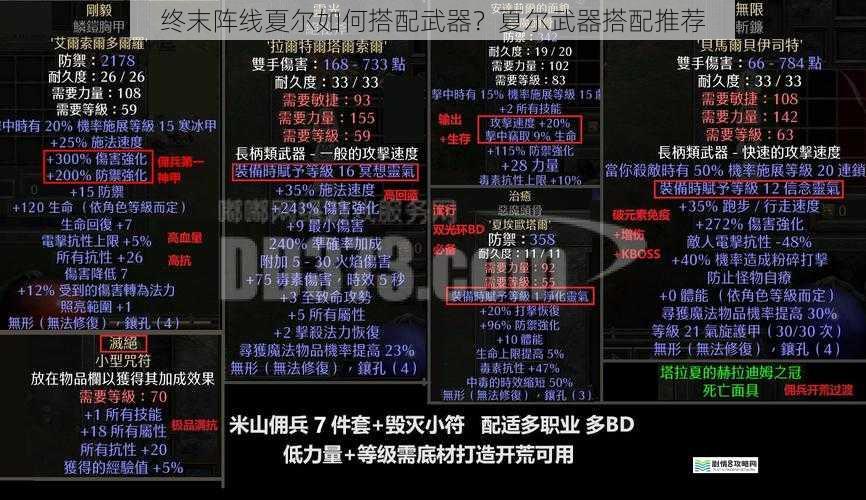 终末阵线夏尔如何搭配武器?夏尔武器搭配推荐