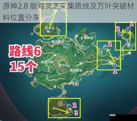 原神2.8 版海灵芝采集路线及万叶突破材料位置分享