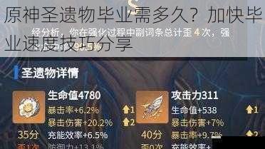 原神圣遗物毕业需多久?加快毕业速度技巧分享