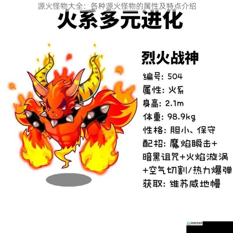 源火怪物大全:各种源火怪物的属性及特点介绍