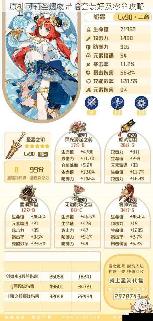 原神可莉圣遗物带啥套装好及零命攻略