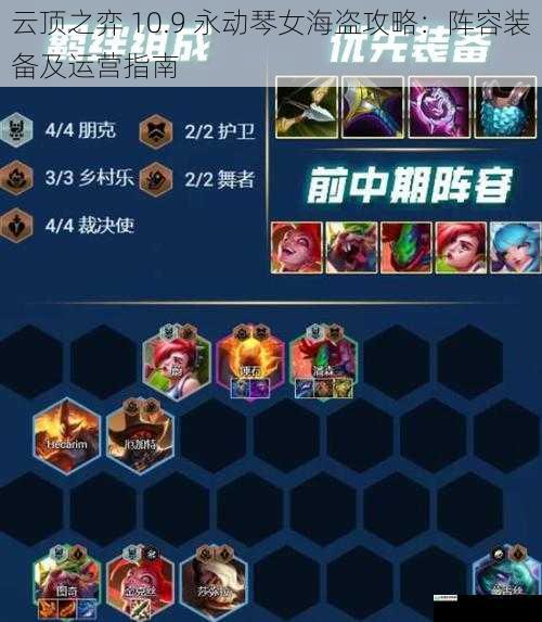 云顶之弈 10.9 永动琴女海盗攻略:阵容装备及运营指南