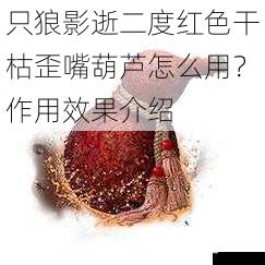 只狼影逝二度红色干枯歪嘴葫芦怎么用?作用效果介绍