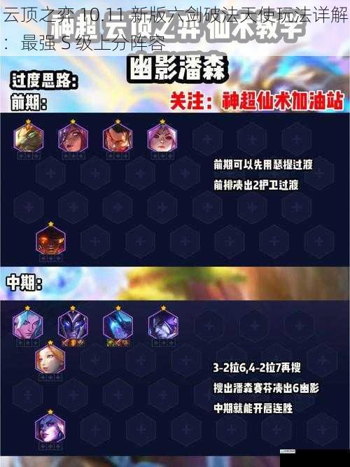 云顶之弈 10.11 新版六剑破法天使玩法详解:最强 S 级上分阵容