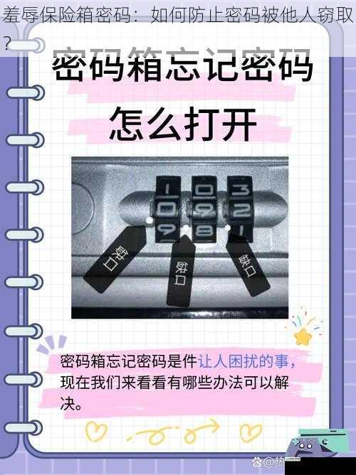 羞辱保险箱密码:如何防止密码被他人窃取?
