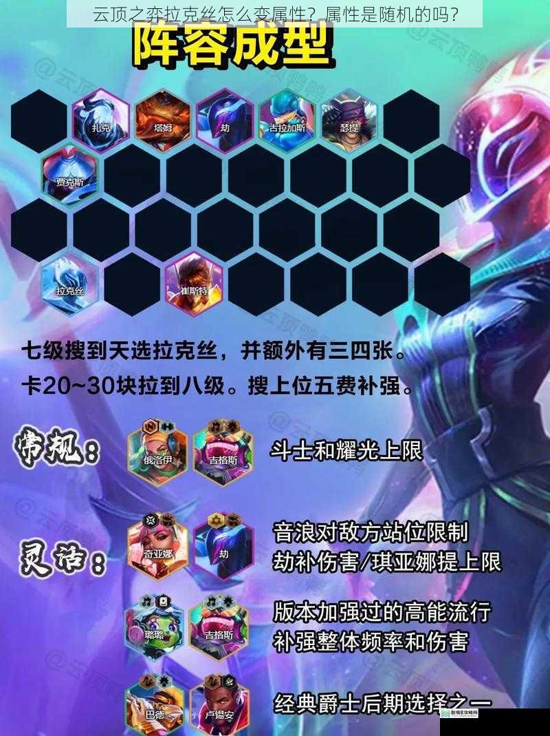 云顶之弈拉克丝怎么变属性?属性是随机的吗?
