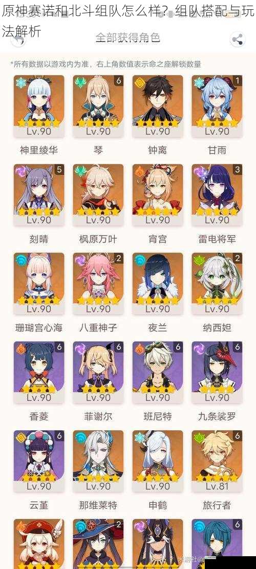 原神赛诺和北斗组队怎么样?组队搭配与玩法解析
