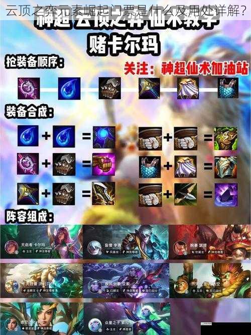 云顶之弈元素崛起门票是什么及用处详解?