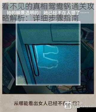 看不见的真相鸳鸯锅通关攻略解析:详细步骤指南