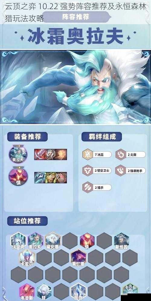 云顶之弈 10.22 强势阵容推荐及永恒森林猎玩法攻略