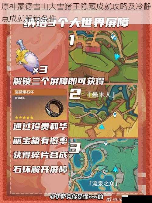 原神蒙德雪山大雪猪王隐藏成就攻略及冷静点成就解锁条件