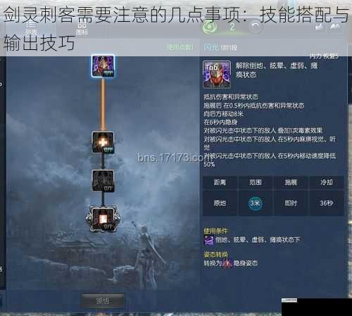剑灵刺客需要注意的几点事项:技能搭配与输出技巧