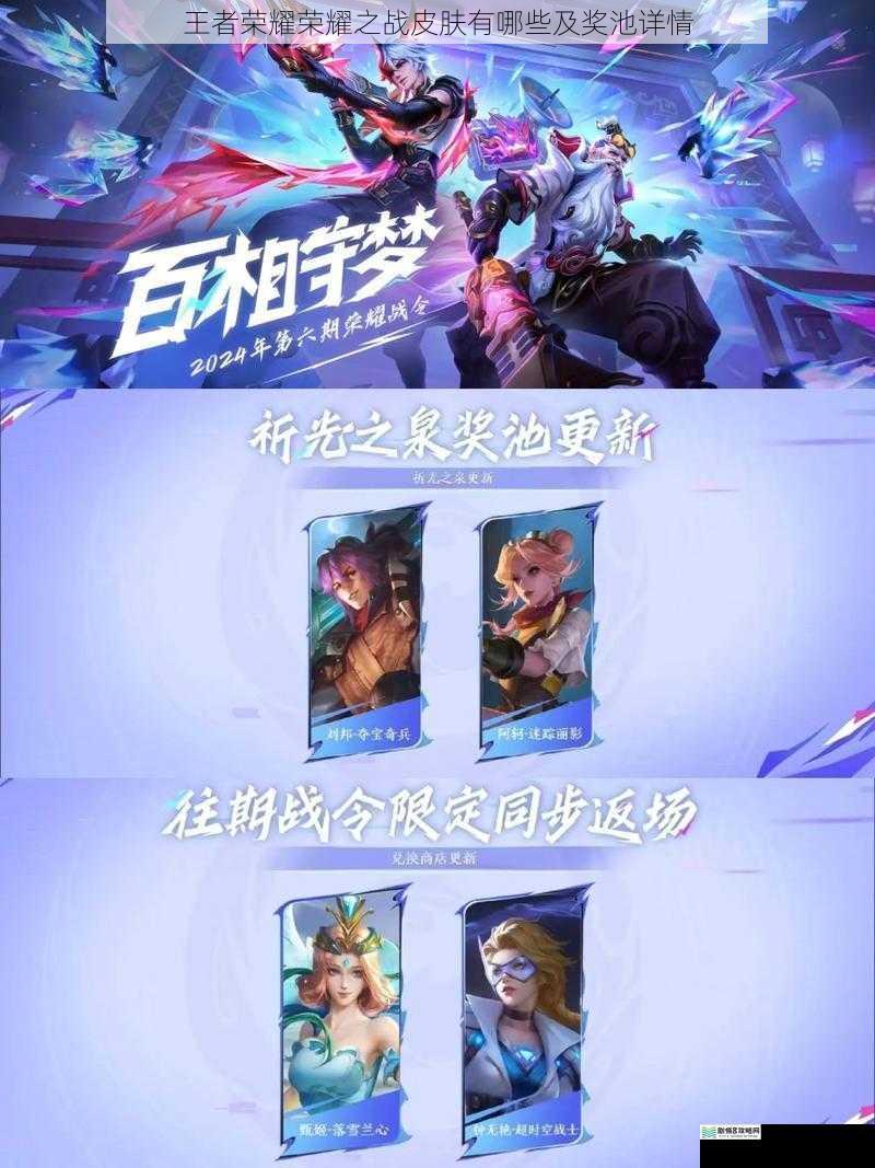 王者荣耀荣耀之战皮肤有哪些及奖池详情