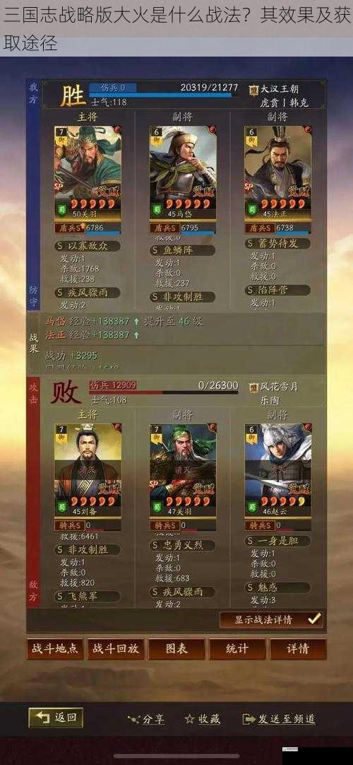 三国志战略版大火是什么战法?其效果及获取途径
