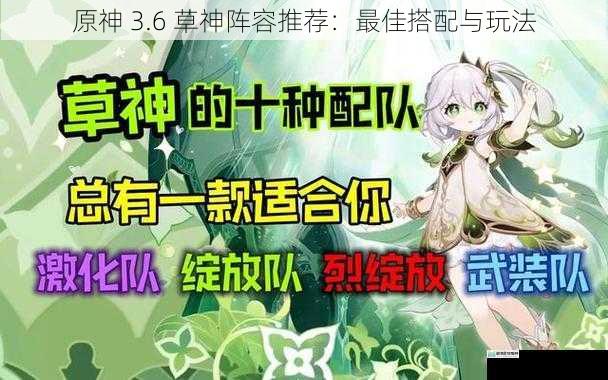 原神 3.6 草神阵容推荐:最佳搭配与玩法