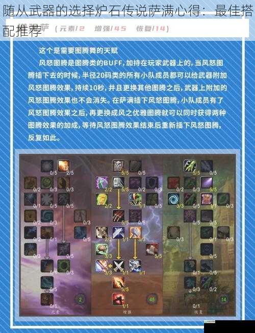 随从武器的选择炉石传说萨满心得:最佳搭配推荐