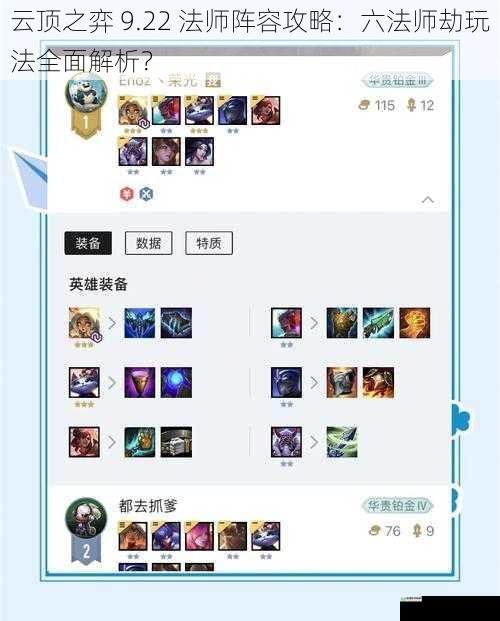云顶之弈 9.22 法师阵容攻略:六法师劫玩法全面解析?