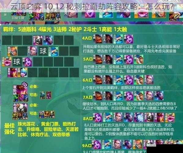云顶之弈 10.12 秘刺拉面劫阵容攻略:怎么玩?