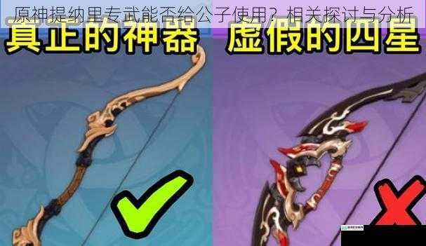原神提纳里专武能否给公子使用?相关探讨与分析
