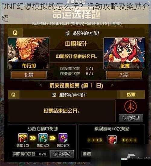 DNF 幻想模拟战怎么玩?活动攻略及奖励介绍
