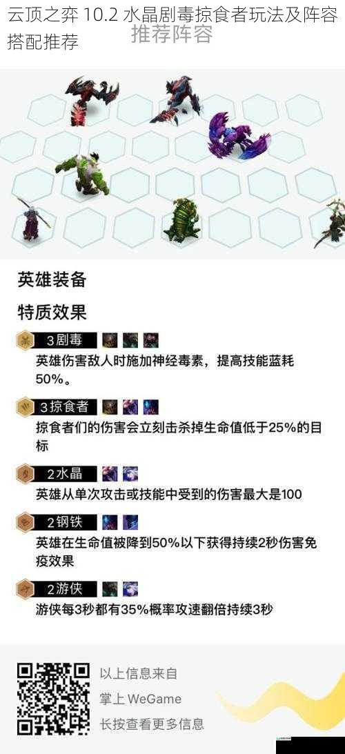 云顶之弈 10.2 水晶剧毒掠食者玩法及阵容搭配推荐