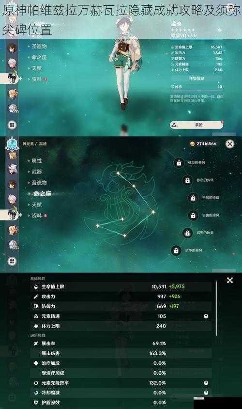 原神帕维兹拉万赫瓦拉隐藏成就攻略及须弥尖碑位置