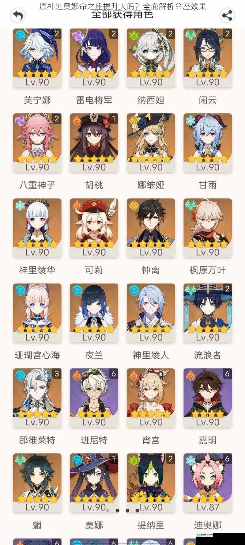 原神迪奥娜命之座提升大吗?全面解析命座效果