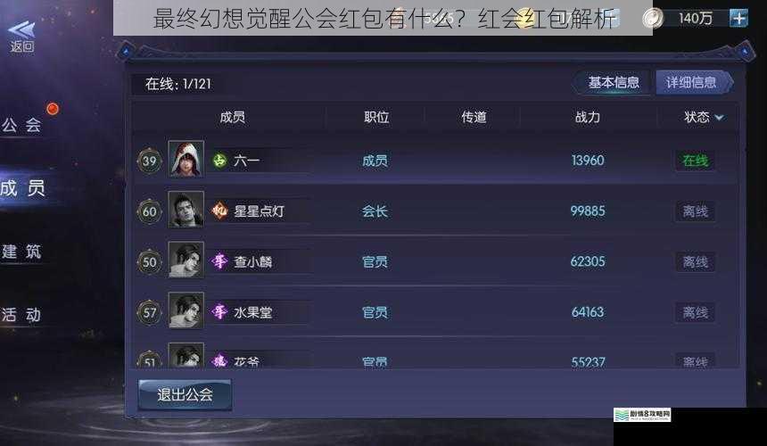 最终幻想觉醒公会红包有什么?红会红包解析
