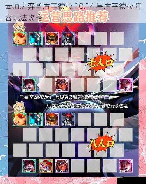 云顶之弈圣盾辛德拉 10.14 星盾幸德拉阵容玩法攻略