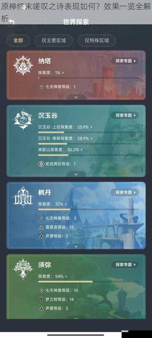原神终末嗟叹之诗表现如何?效果一览全解析