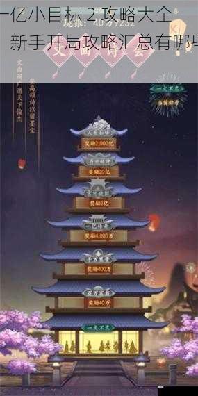 一亿小目标 2 攻略大全:新手开局攻略汇总有哪些?