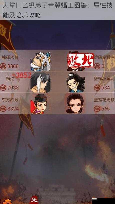 大掌门乙级弟子青翼蝠王图鉴:属性技能及培养攻略