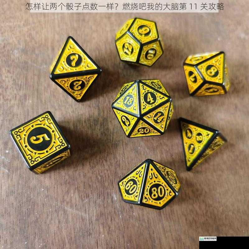怎样让两个骰子点数一样?燃烧吧我的大脑第 11 关攻略