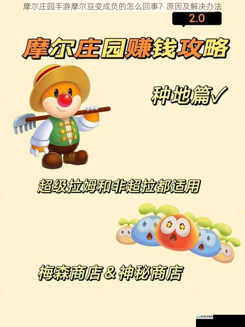 摩尔庄园手游摩尔豆变成负的怎么回事?原因及解决办法