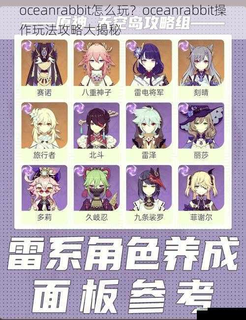 角色选择与养成