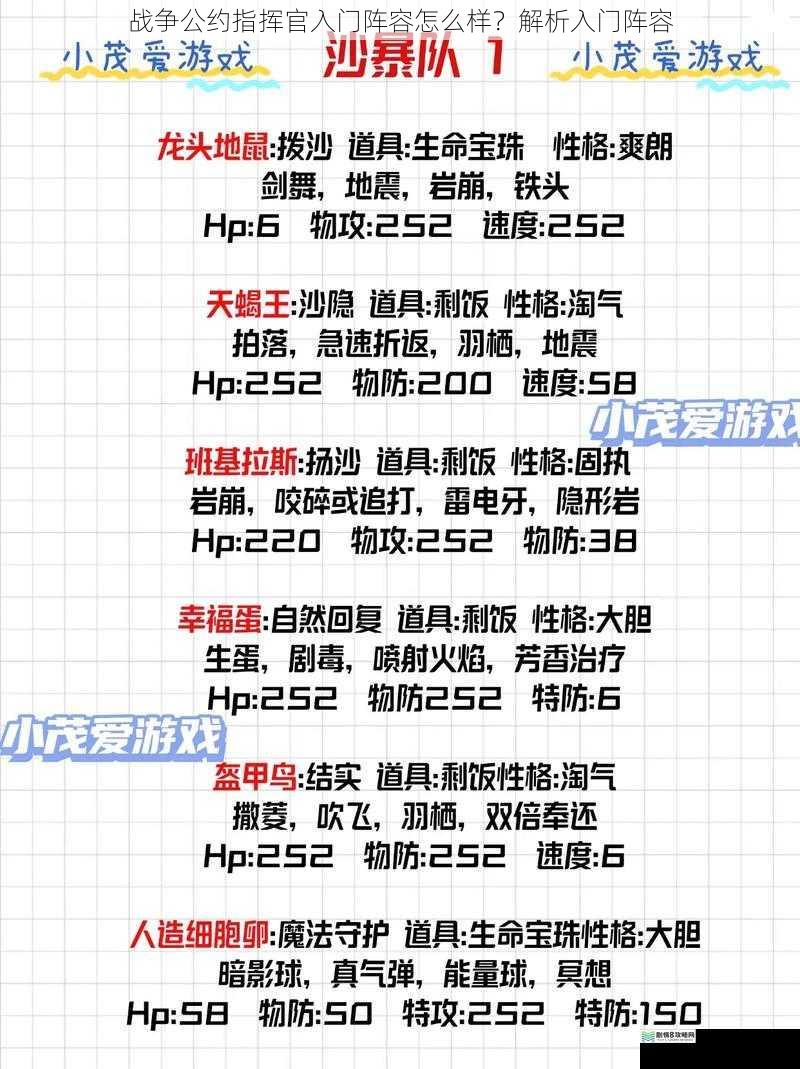 阵容搭配合理性