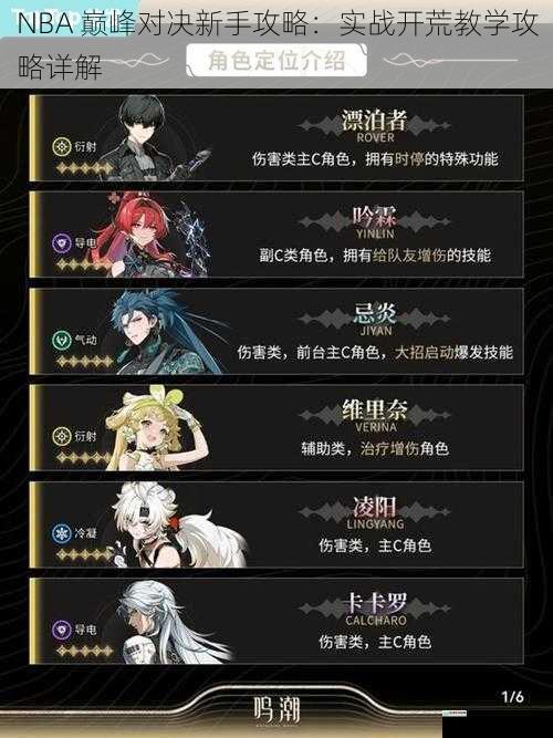 角色选择与培养
