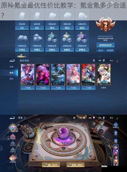 游戏进度与氪金额度