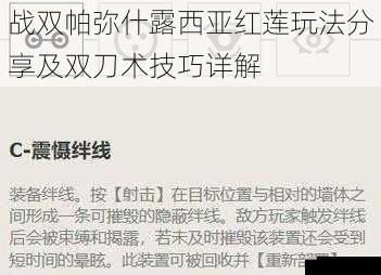 角色定位与技能解析