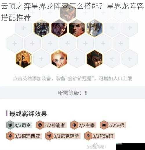 阵容核心羁绊