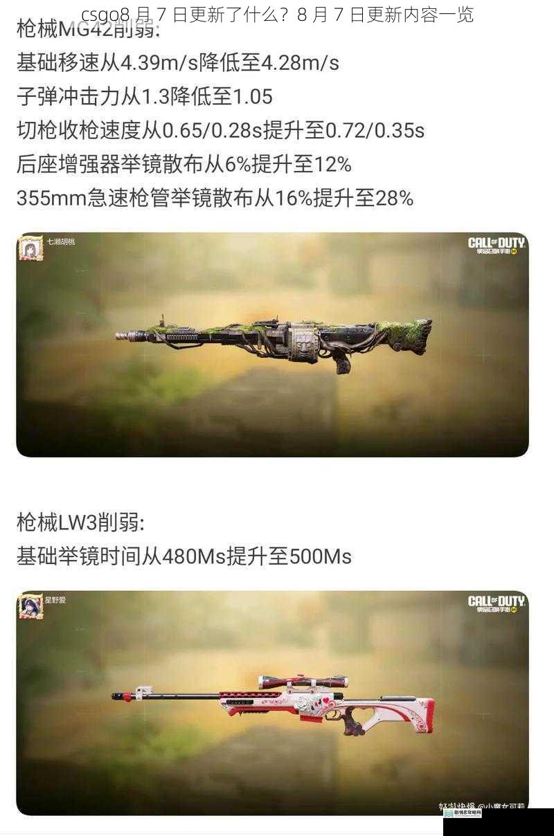 武器平衡性调整