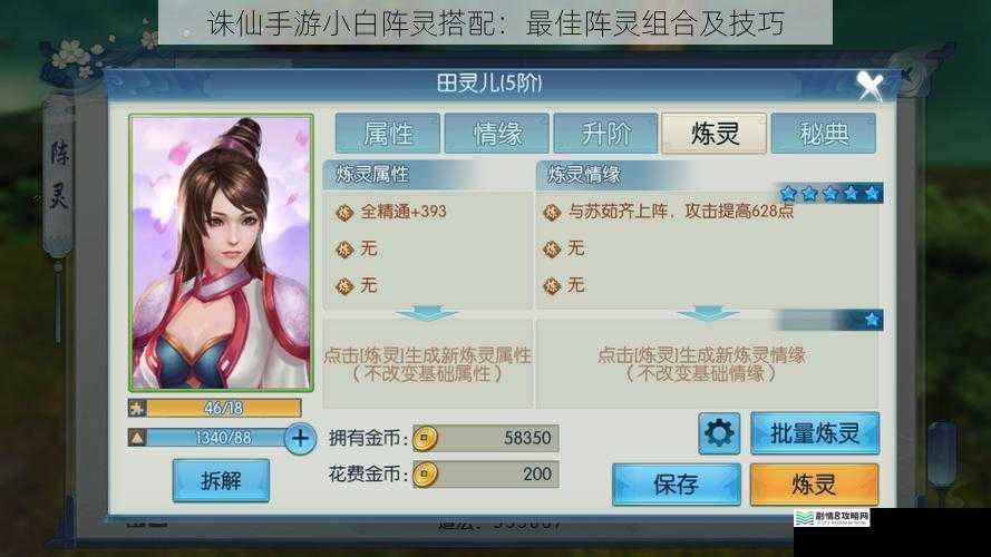 阵灵品质与属性