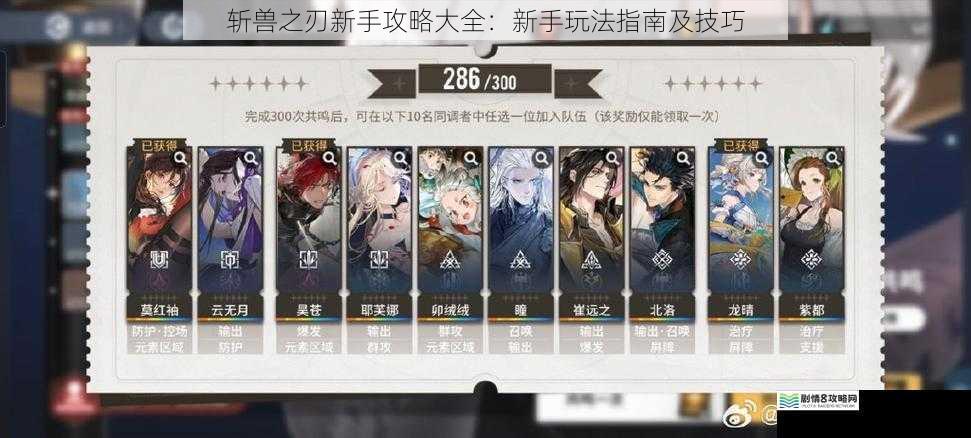 角色选择与养成