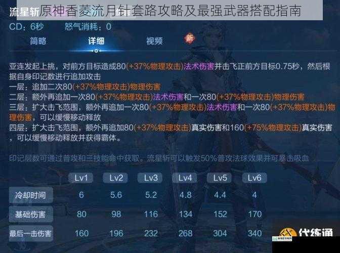 技能解析与连招搭配
