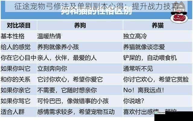 宠物选择与培养