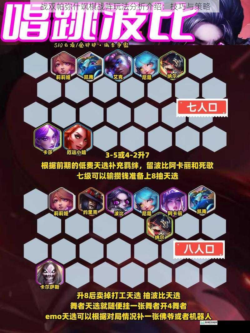 阵容搭配技巧